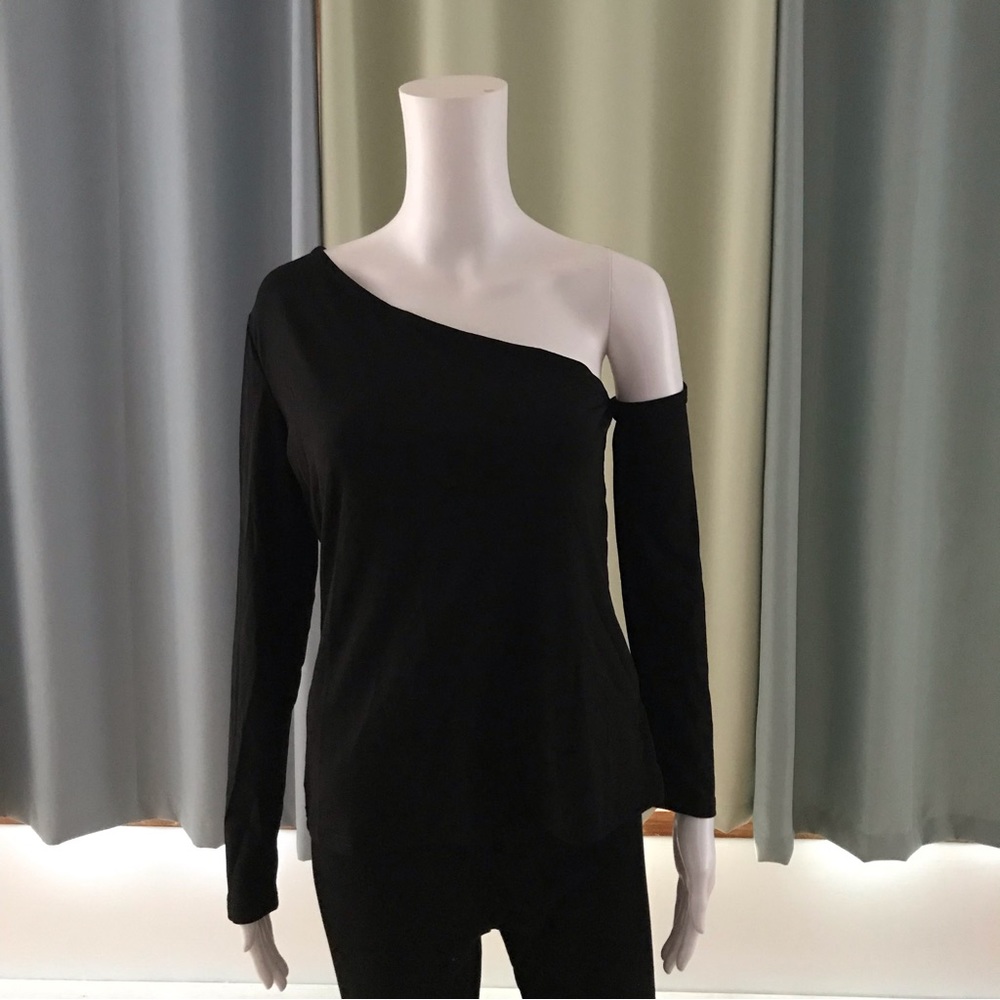 Sexy off shoulder asymmetric tshirt